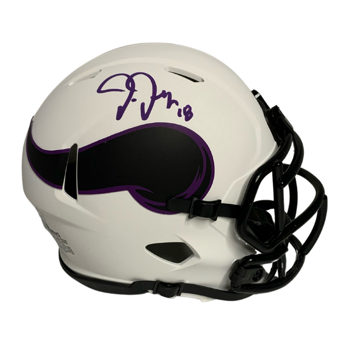 Justin Jefferson Signed Minnesota Vikings Lunar Eclipse Mini Helmet