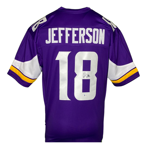 Justin Jefferson Signed Custom Purple Football Jersey — Elite Ink