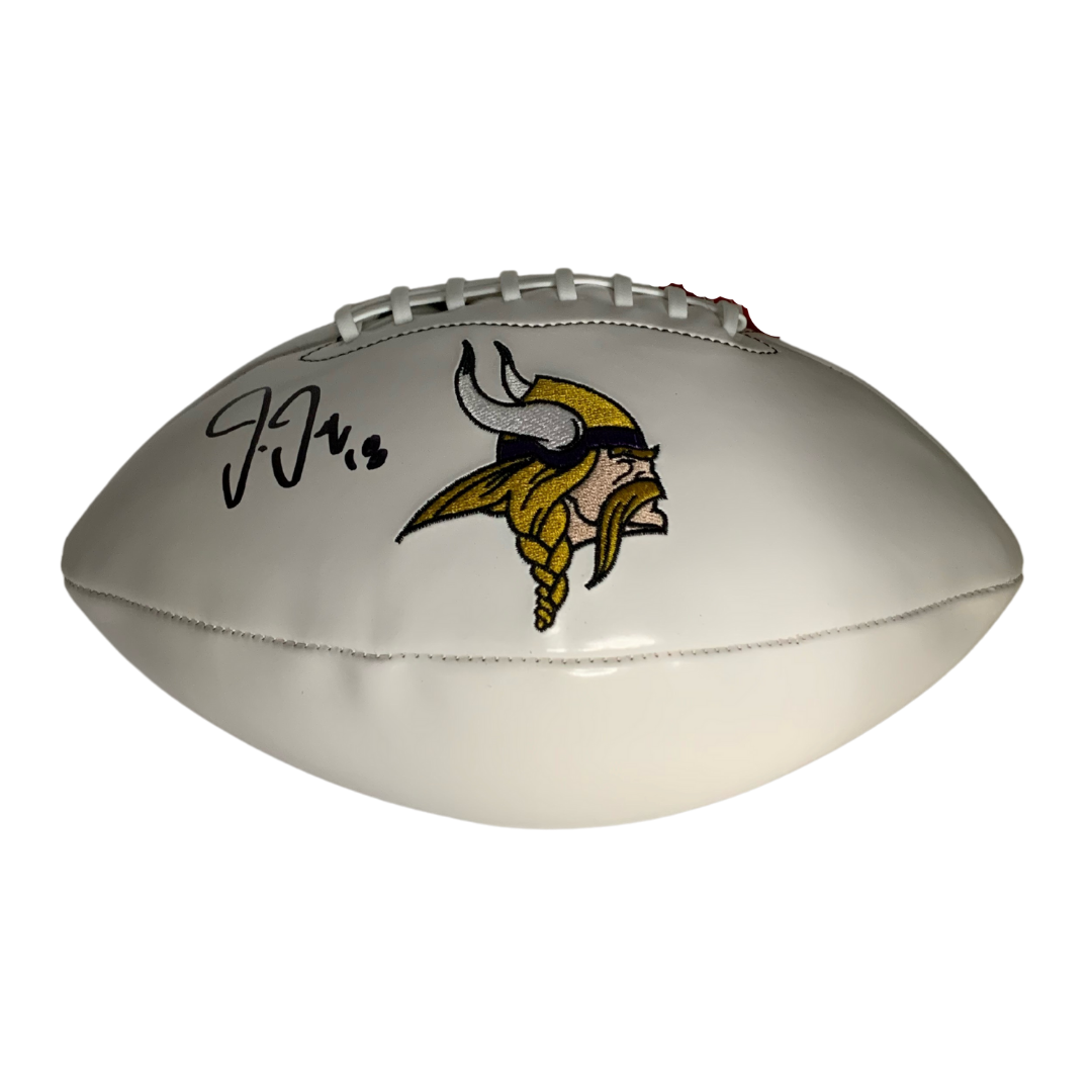 Justin Jefferson Signed & Professionally Framed Custom Purple Football —  Elite Ink