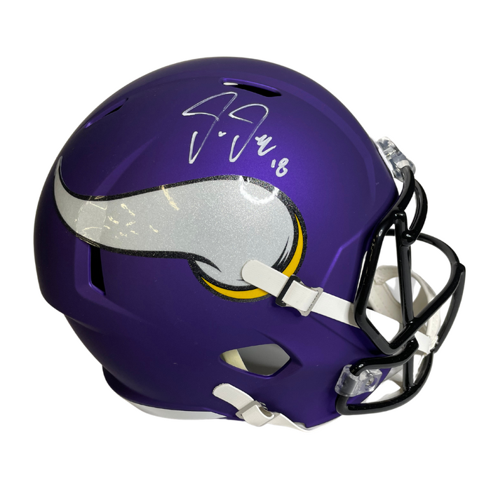 Justin Jefferson Signed Minnesota Vikings Purple Speed Rep FS Helmet