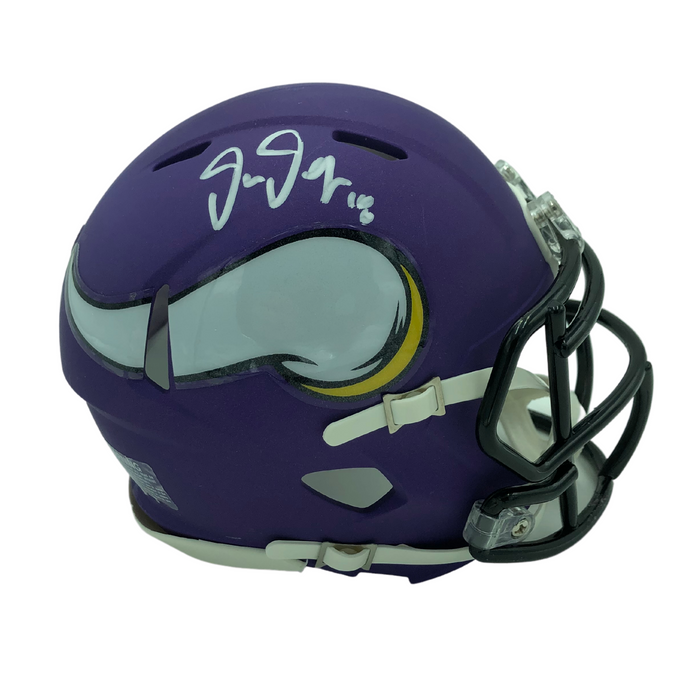 Justin Jefferson Signed Minnesota Vikings Speed Mini Helmet