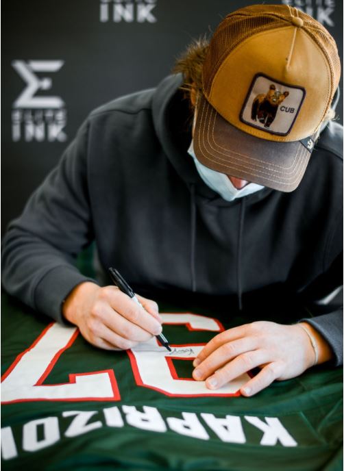 Kirill Kaprizov Signed Wild Reverse NHL Retro Jersey 16x20 Photo