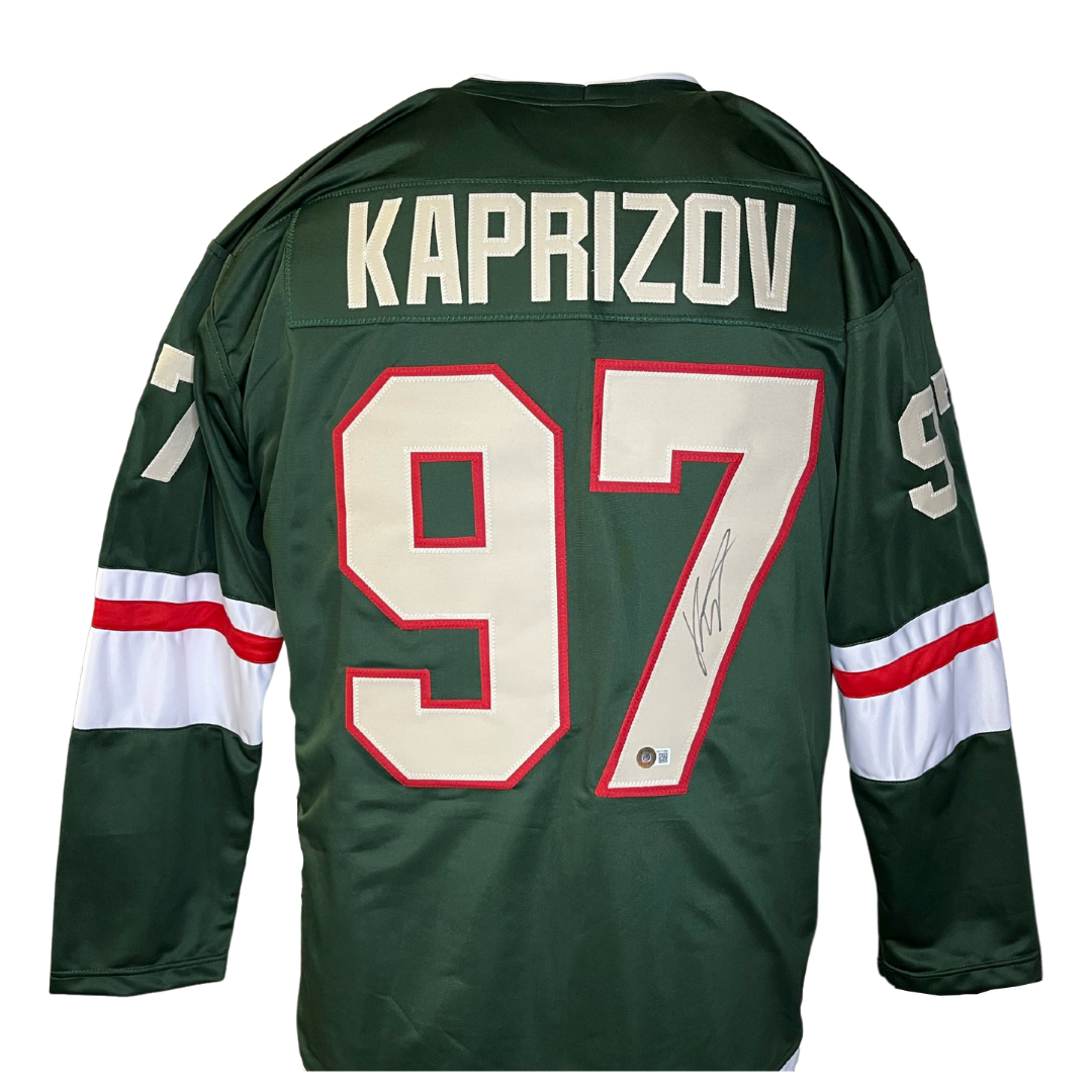Kirill Kaprizov Signed & Professionally Framed Custom White Hockey Jer —  Elite Ink