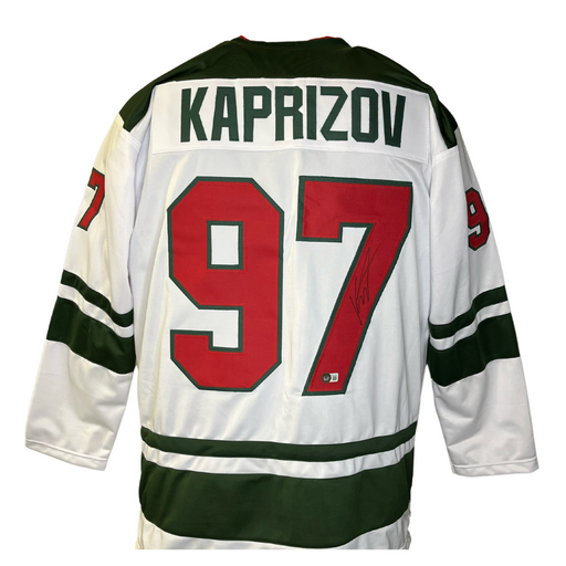 Kirill Kaprizov Signed Custom Red Jersey — Universal Sports Auctions