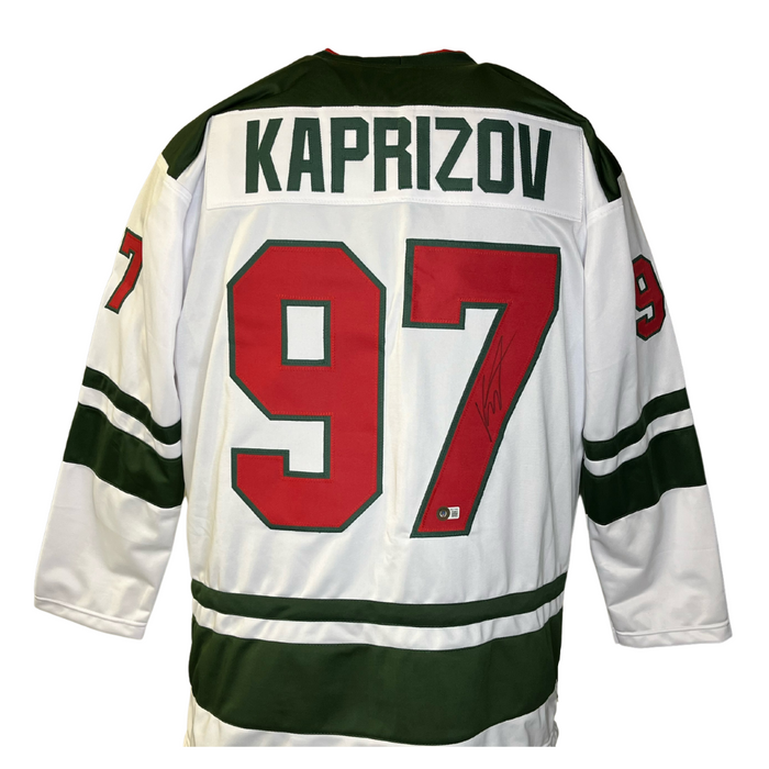 Kirill Kaprizov Signed Custom White Hockey Jersey