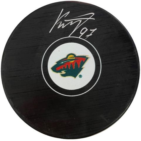 Kirill Kaprizov Signed Minnesota Wild 2021 Reverse Retro Puck
