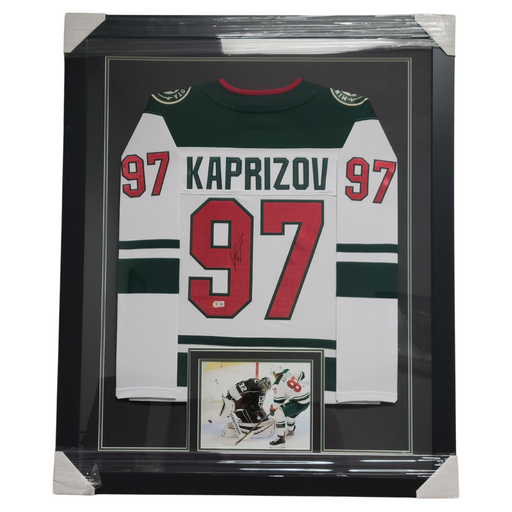 Kirill Kaprizov Signed & Professionally Framed Authentic White Hockey Jersey