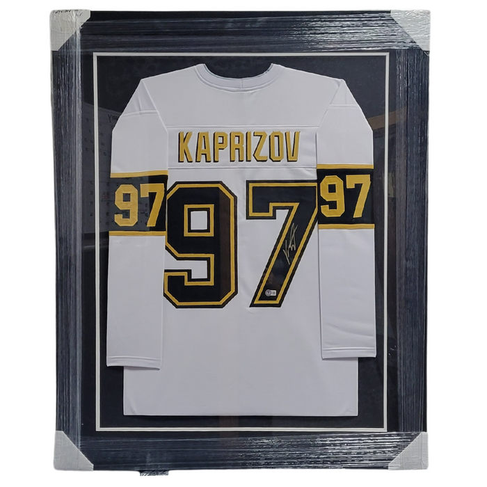 Kirill Kaprizov Signed & Professionally Framed Custom White & Gold Hockey Jersey
