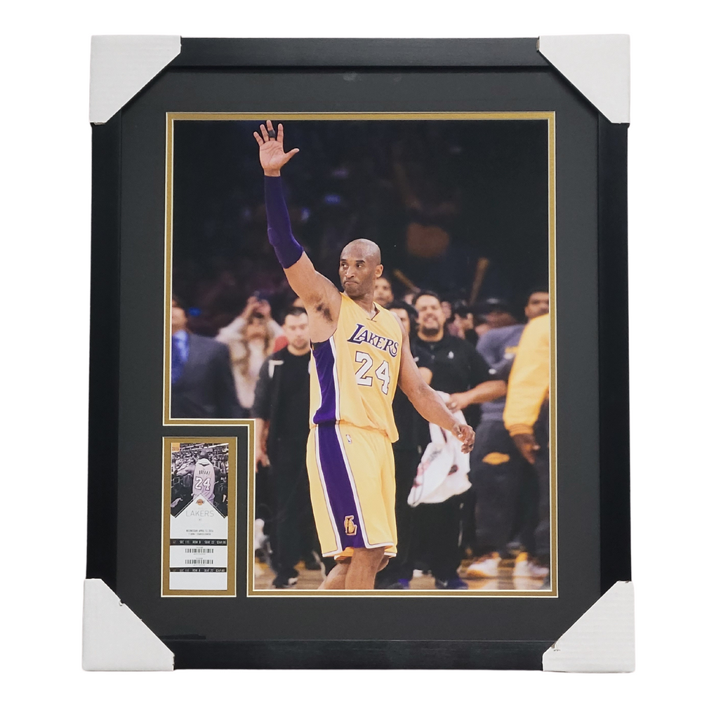 Kobe Bryant Professionally Framed 16x20 Replica Ticket Display