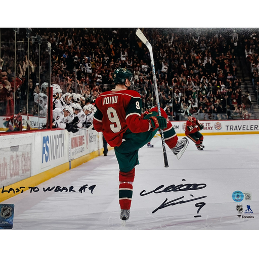 Mikko Koivu Red Jersey Signed 11x14 Photo w/ 'Last to wear #9'