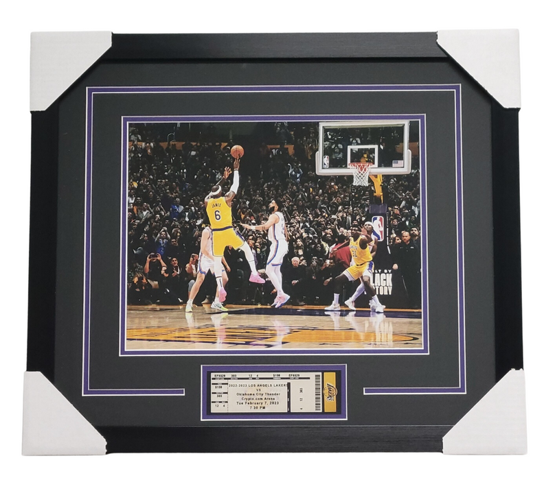 LeBron James All-Time Scoring Record Professionally Framed 11x14 Replica Ticket Display