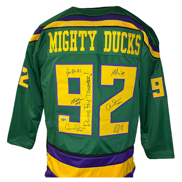 Majestic Athletic Anaheim Ducks 30 Throwback Mighty Ducks Jersey Green