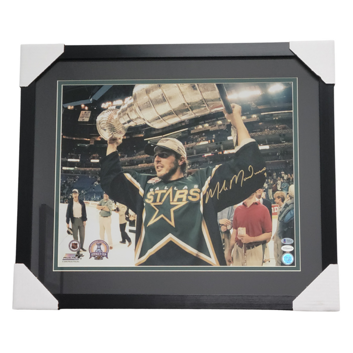Mike Modano Holding Stanley Cup Signed & Professionally Framed 16x20 Photo