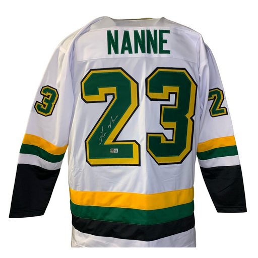 Lou Nanne Signed Custom White Hockey Jersey