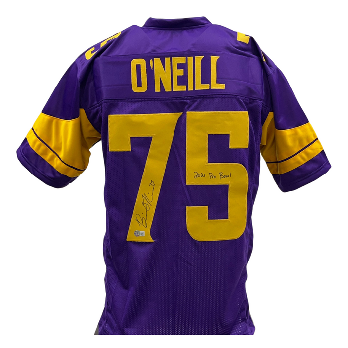 Brian O'Neill Signed Custom Holiday Football Jersey w/ '2021 Pro Bowl'
