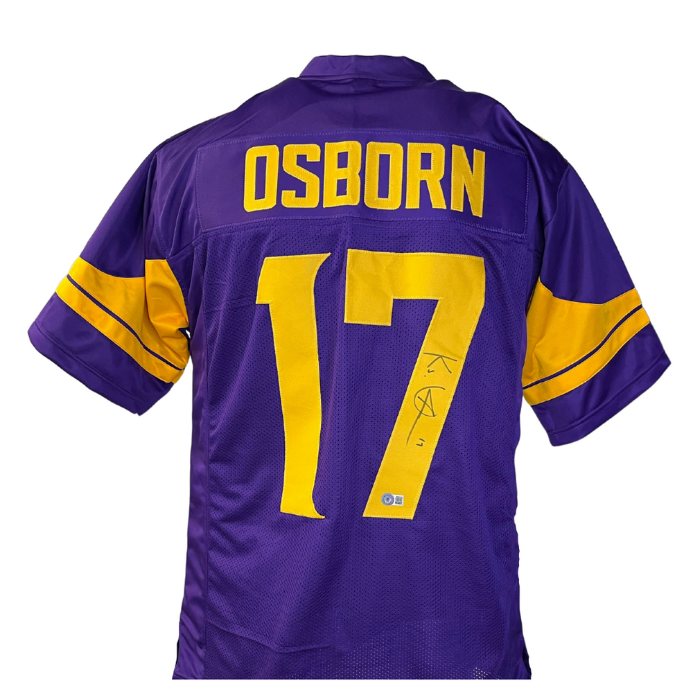 KJ Osborn Signed Custom Holiday Football Jersey