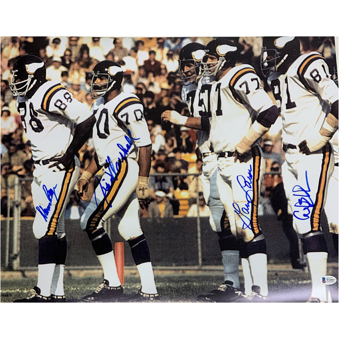 Purple People Eaters Signed Color 16 x 20 Photo - Signed by Page, Eller, Marshall, and Larsen