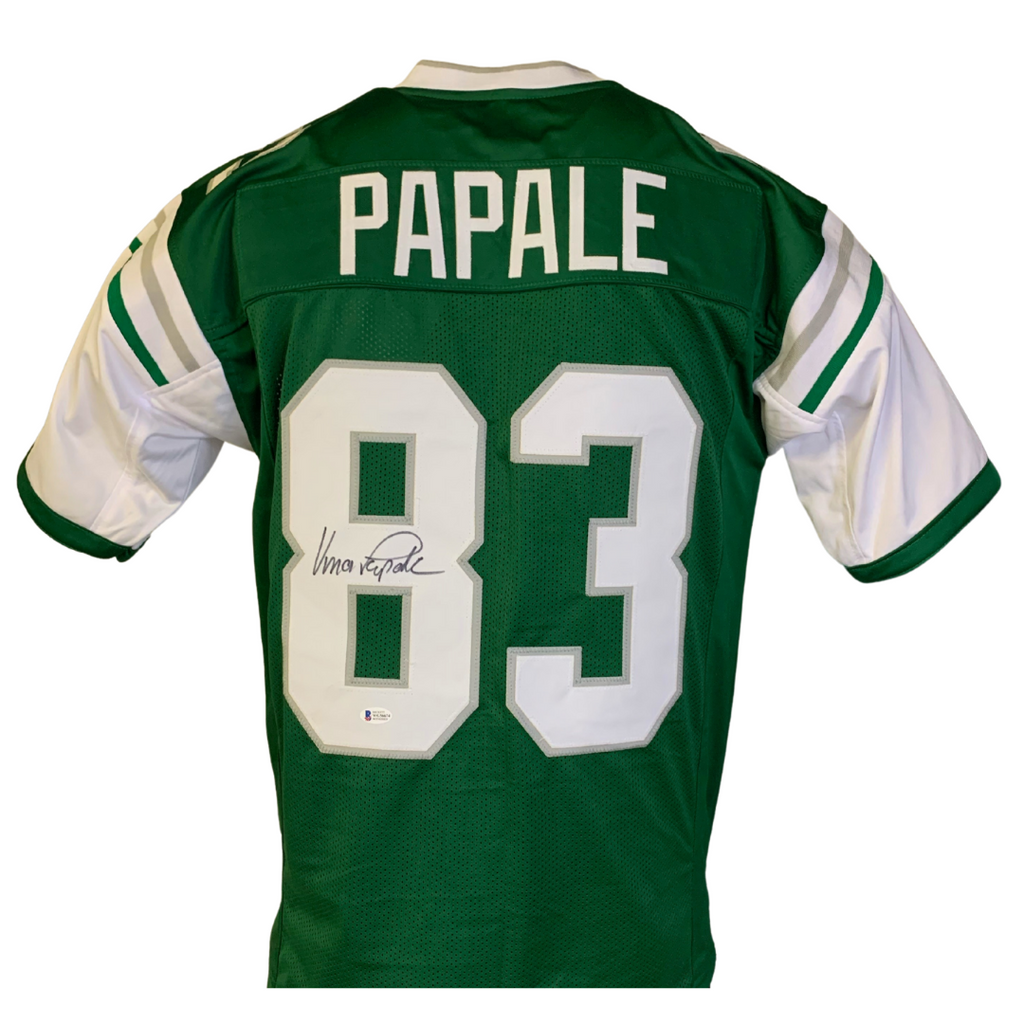  Eagles Vince Papale Signed Green Throwback Jersey w