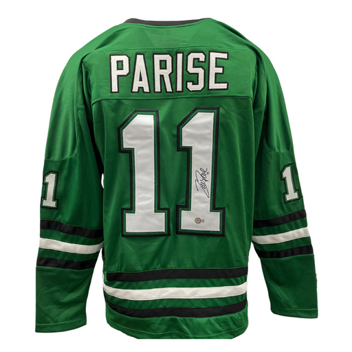 Zach Parise Signed Custom Green College Hockey Jersey