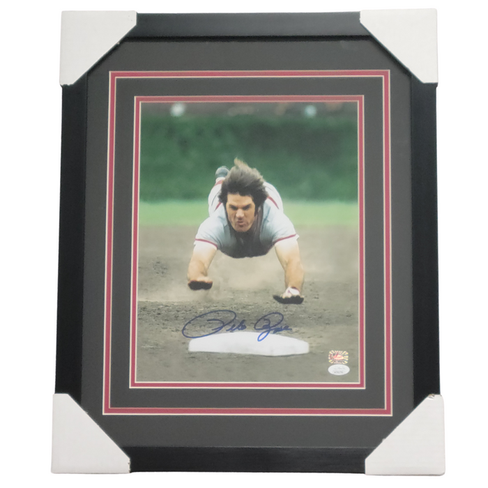 Pete Rose Signed & Professionally Framed 11x14 Photo