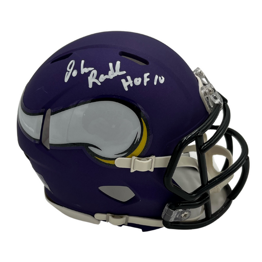 John Randle Signed Purple Speed Mini Helmet w/ 'HOF 10'