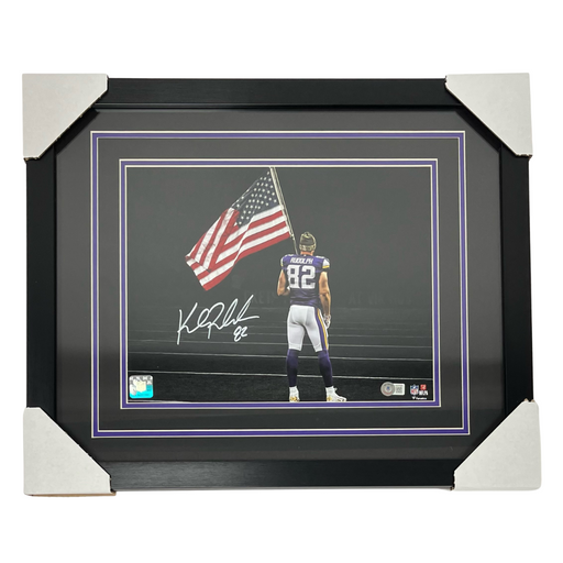 Kyle Rudolph Flag Spotlight Signed & Professionally Framed 11x14 Photo