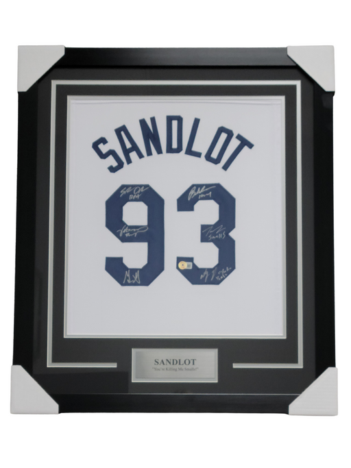 The Sandlot Cast Signed & Professionally Framed Custom Jersey Shadow Box Display