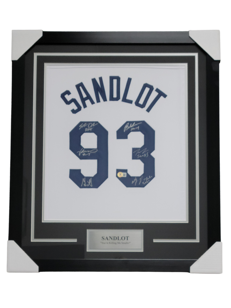 The Sandlot Cast Signed & Professionally Framed Custom Jersey