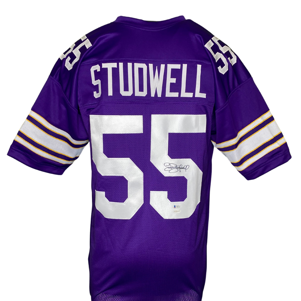 Scott Studwell Signed Custom Purple Football Jersey