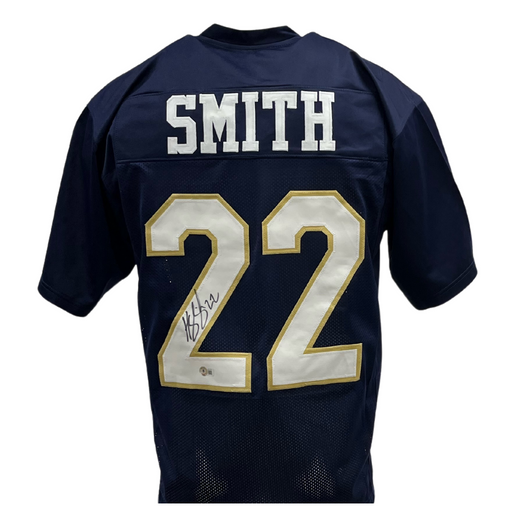 Harrison Smith Signed Custom Blue College Football Jersey