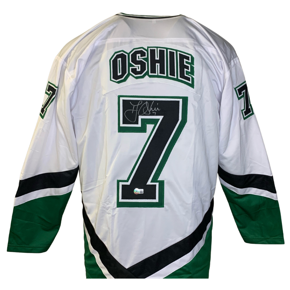 TJ Oshie Signed Custom White College Hockey Jersey