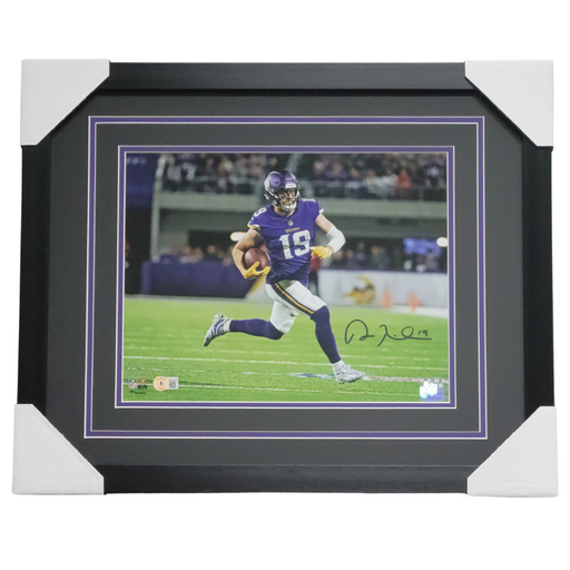 Adam Thielen Running with Ball Signed & Professionally Framed 11x14 Photo
