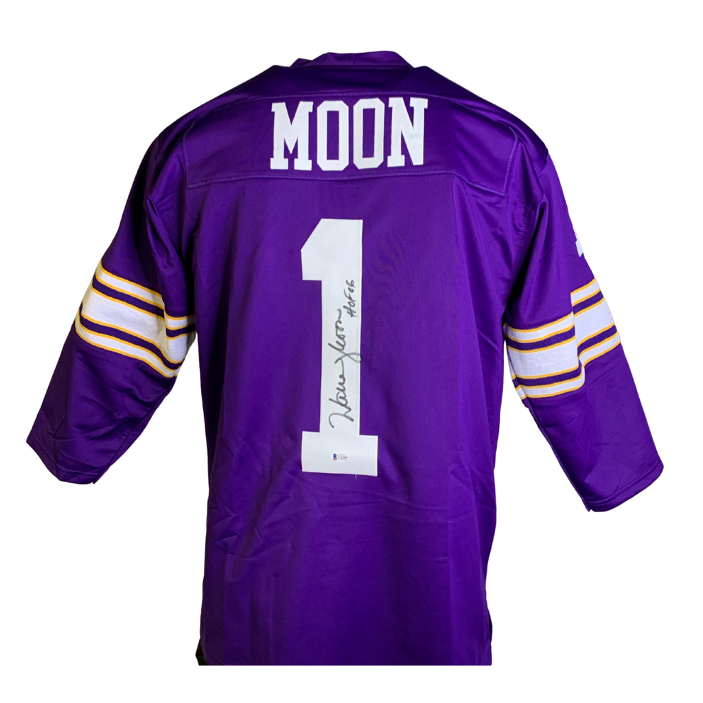 Warren Moon Signed Custom Purple Football Jersey — Elite Ink