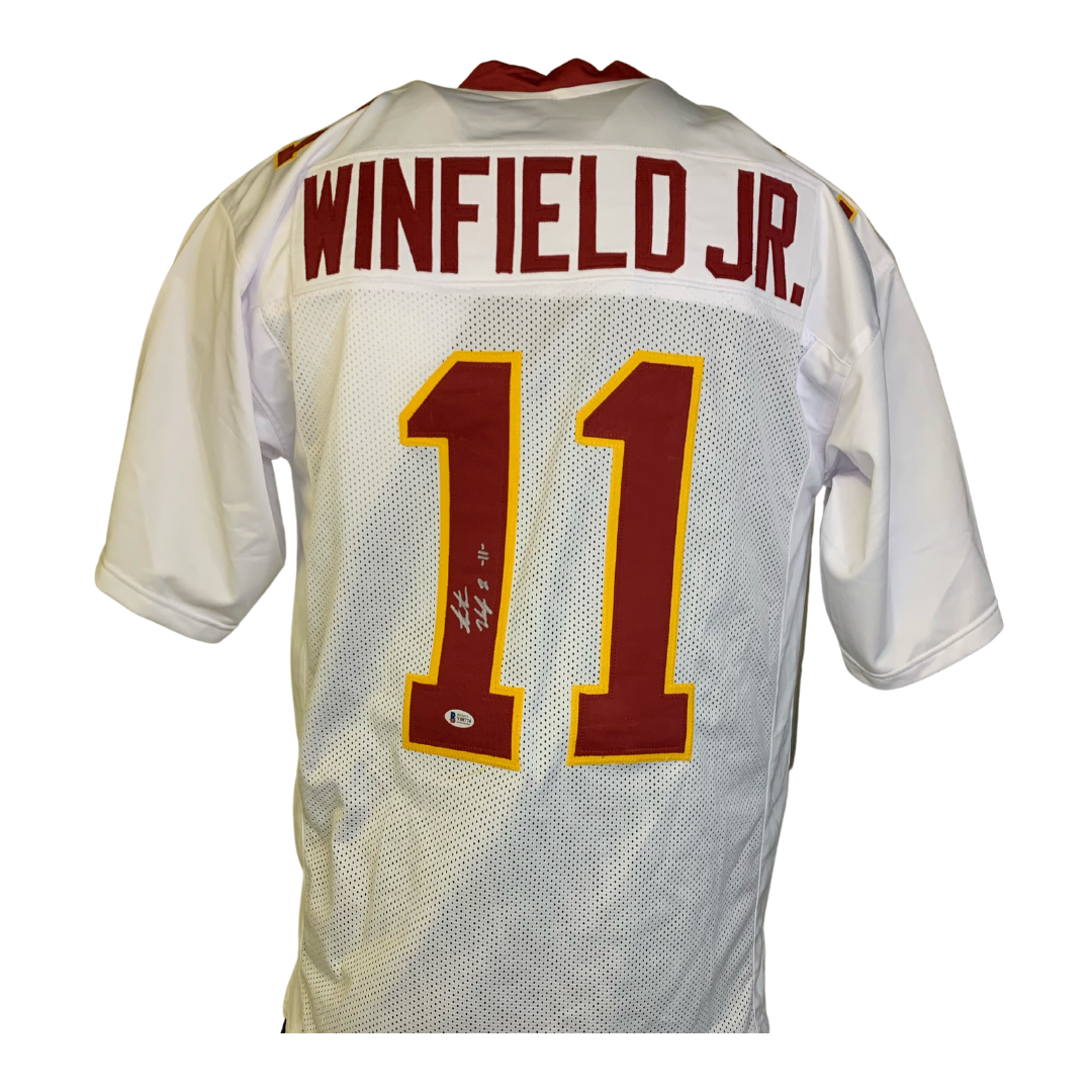 TSE Shop Antoine Winfield Jr Signed Custom Red Football Jersey