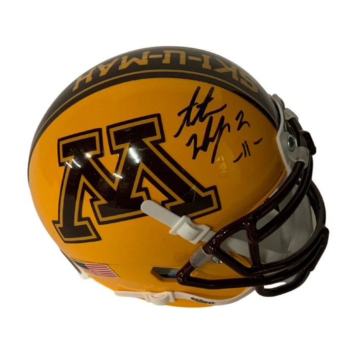 Antoine Winfield Jr Signed Yellow College Mini Helmet