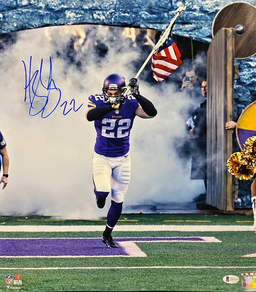 Harrison Smith Autographed Running with Flag Color 16x20 Photo