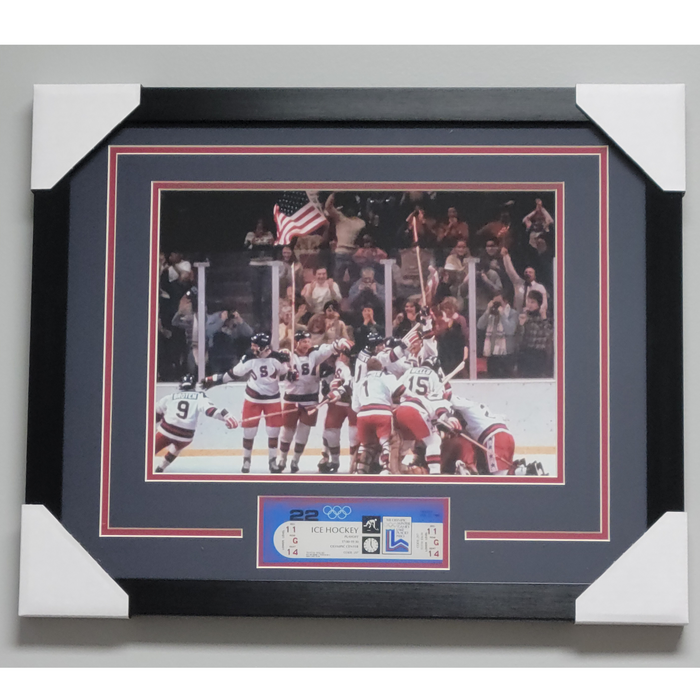 Miracle on Ice Professionally Framed Replica Ticket Display