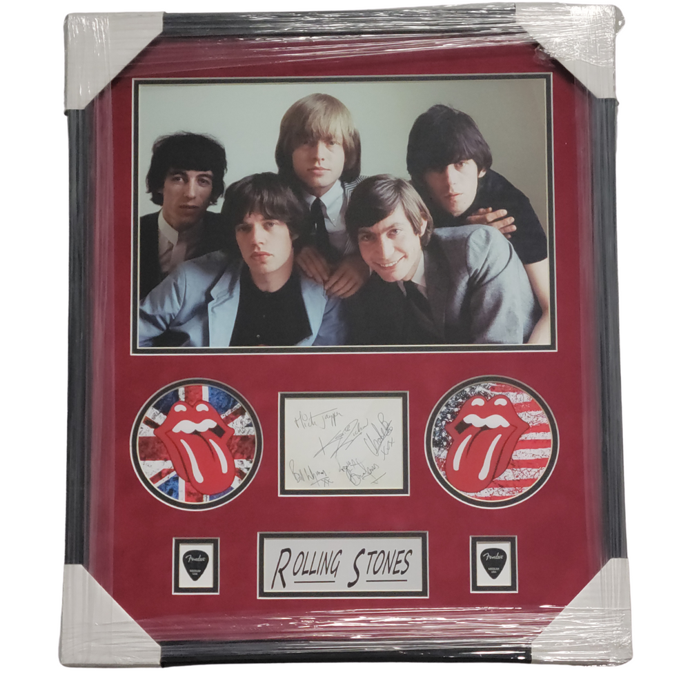 The Rolling Stones Framed Replica Signature Display